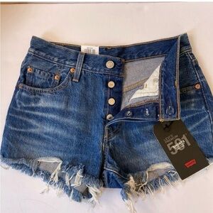 Levi's Women's Blue Denim Shorts